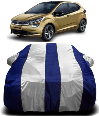Swarish Car Cover For Tata Altroz (With Mirror Pockets)(White, Blue)