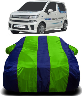 S Shine Max Car Cover For Maruti Suzuki WagonR Electric Vehicle (With Mirror Pockets)(Green)