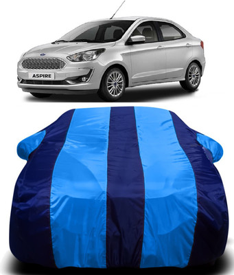 S Shine Max Car Cover For Ford Figo Aspire (With Mirror Pockets)(Blue)