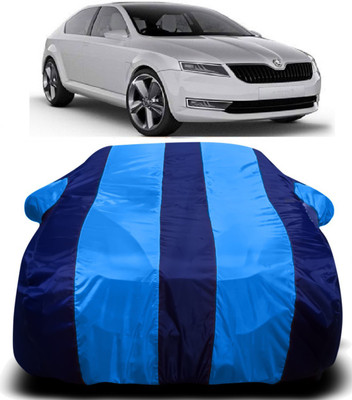 R Rayvin Star Car Cover For Skoda Laura (With Mirror Pockets)(Blue)
