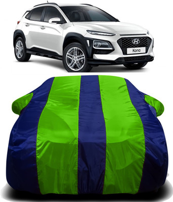 XOCAVO Car Cover For Hyundai Kona (With Mirror Pockets)(Green, Blue)