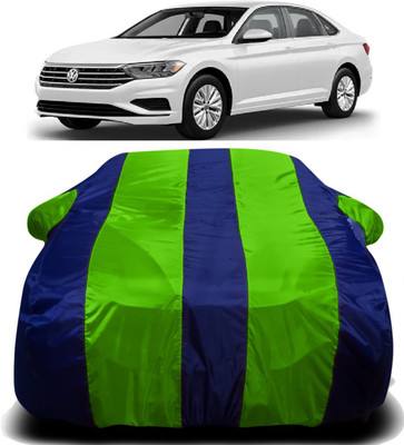 R Rayvin Star Car Cover For Volkswagen Jetta (With Mirror Pockets)(Green, Blue)