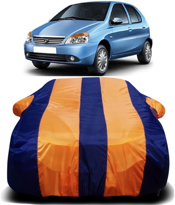 S Shine Max Car Cover For Tata Indica (With Mirror Pockets)(Orange, Blue)