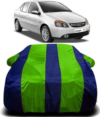 THE REAL ARV Car Cover For Tata Indigo CS (With Mirror Pockets)(Green, Blue)