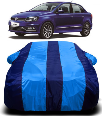 Swarish Car Cover For Volkswagen Ameo (With Mirror Pockets)(Blue)