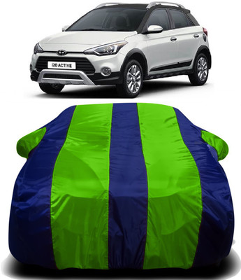 Swarish Car Cover For Hyundai i20 Active (With Mirror Pockets)(Green, Blue)