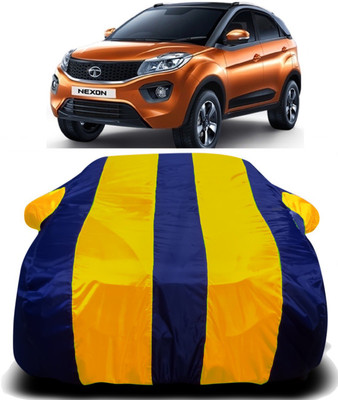 PVSTAR Car Cover For Tata Nexon (With Mirror Pockets)(Yellow, Blue)