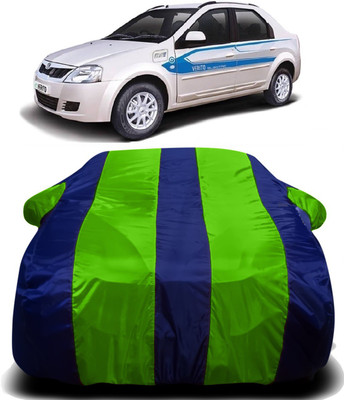 PVSTAR Car Cover For Mahindra e-Verito (With Mirror Pockets)(Green, Blue)