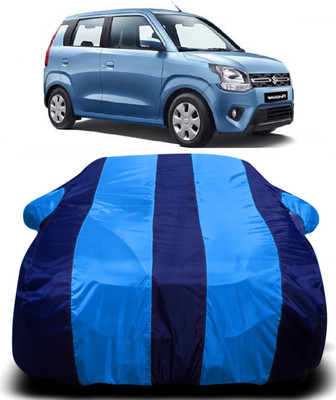 PVSTAR Car Cover For Maruti Suzuki WagonR (With Mirror Pockets)(Blue)