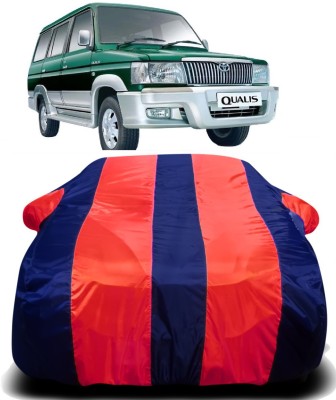 JBR Car Cover For Toyota Qualis (With Mirror Pockets)(Blue, Red)