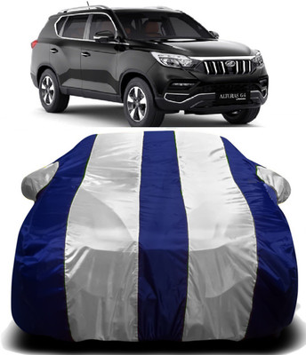 Swarish Car Cover For Mahindra XUV 700 (With Mirror Pockets)(White, Blue)