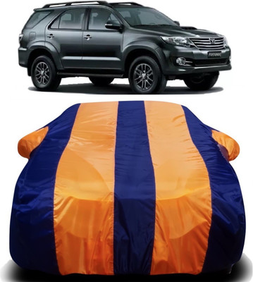 S Shine Max Car Cover For Toyota Fortuner Old (With Mirror Pockets)(Orange, Blue)