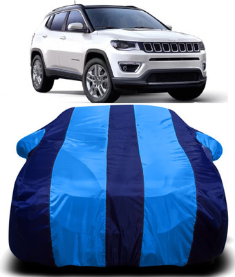R Rayvin Star Car Cover For Jeep Compass (With Mirror Pockets)(Blue)