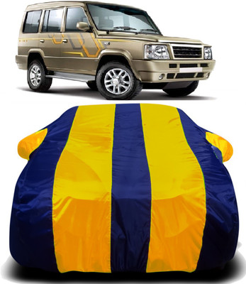 R Rayvin Star Car Cover For Tata Sumo Gold (With Mirror Pockets)(Yellow, Blue)