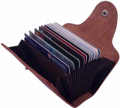Sunvibe High Quality Leatherite Wallet Atm 10 Card Holder(Set of 1, Brown)