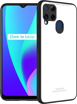 SoSh Back Cover for RealMe C12(White, Grip Case)