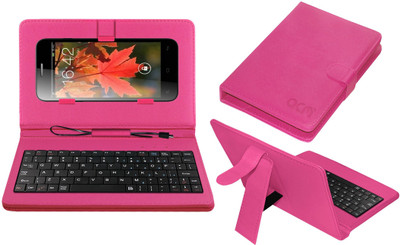 ACM Keyboard Case for Lava Xolo Q800(Pink, Cases with Holder, Pack of: 1)