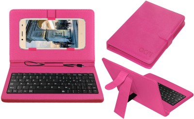 ACM Keyboard Case for Coolpad Mega 5m(Pink, Cases with Holder, Pack of: 1)