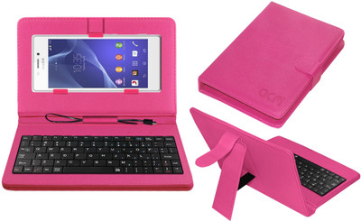 ACM Keyboard Case for Sony Xperia M2(Pink, Cases with Holder, Pack of: 1)