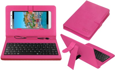 ACM Keyboard Case for Intex Cloud M6(Pink, Cases with Holder, Pack of: 1)