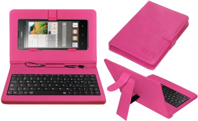 ACM Keyboard Case for Huawei Ascend G700(Pink, Cases with Holder, Pack of: 1)