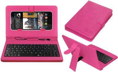 ACM Keyboard Case for Htc Desire 516c(Pink, Cases with Holder, Pack of: 1)