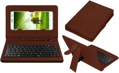 ACM Keyboard Case for Intex Aqua Slice 2(Brown, Cases with Holder, Pack of: 1)