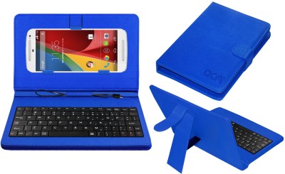 ACM Keyboard Case for Motorola Moto G 2nd Gen 2014(Blue, Cases with Holder, Pack of: 1)