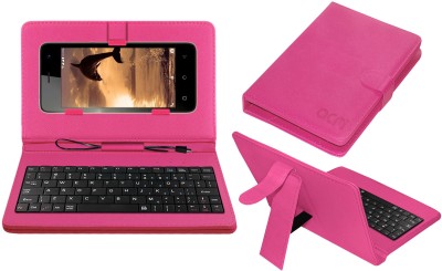 ACM Keyboard Case for Intex Aqua A4 Plus(Pink, Cases with Holder, Pack of: 1)