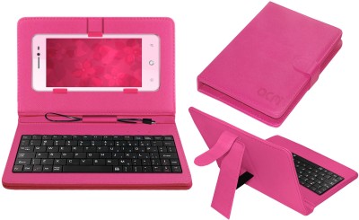 ACM Keyboard Case for Intex Aqua Glam(Pink, Cases with Holder, Pack of: 1)