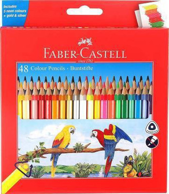 FABER-CASTELL classic Triangular Shaped Color Pencils(Set of 1, Multicolor)