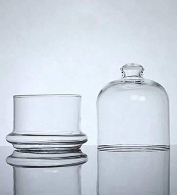 DESHILP OVERSEAS Glass Pickle Jar  - 200 ml(Pack of 2, Clear)