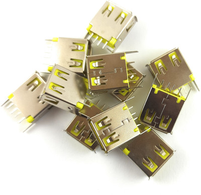 SME 10 Pics Female USB A Type 4 pin Straight type Connector Socket Electronic Components Electronic Hobby Kit