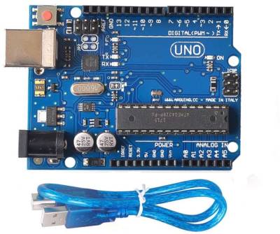 Robotronics UNO R3 Official Box ATMEGA16U2 MEGA328P Chip and USB Cable Compatible with Arduino Development Board (UNO R3) Micro Controller Board Electronic Hobby Kit