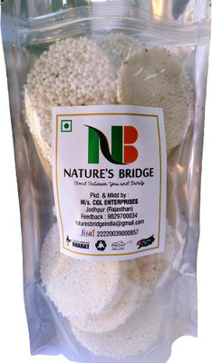 Nature's Bridge Homemade Dry Sabudana Sago Papad (400 Gm) / Upwas Friendly Topioca Papads / Fryums Fryums(400 g)