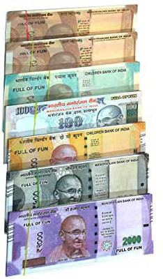 soniya enterprises Fake Dummy Notes for playing (100*2=200 Notes) (Rs.100, Rs.200 Notes) Currency Gag Toy (Multicolor) Dummy Indian Currency Gag Toy(Multicolor)