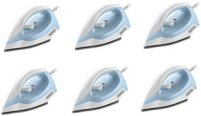 USHA EI 3802 pack of 6 1000 W Dry Iron(ICY BLUE)