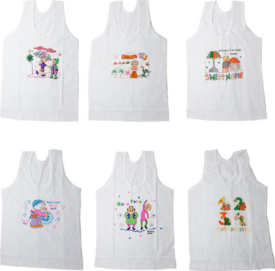 AKIDO Vest For Baby Boys & Baby Girls Cotton(Multicolor, Pack of 6)