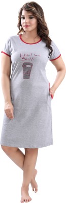 lovenote Women Nightshirts(Grey)