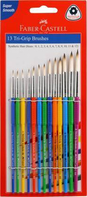 FABER-CASTELL 13 Tri Grip Brushes(Multicolor)