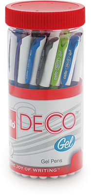 cello Deco Gel Pen(Pack of 25, Blue)