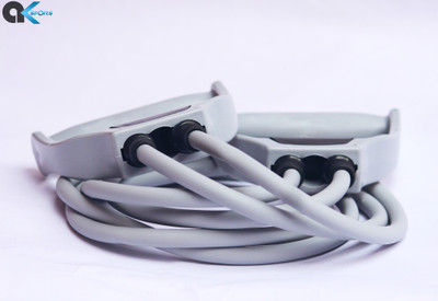 A.K New Pull Rope Double Elastic Resistance Bands For Home Gym Exercisers Resistance Tube(Grey)