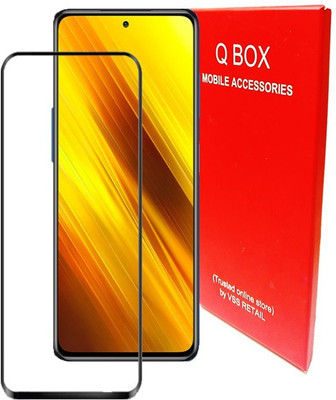 Q Box Edge To Edge Tempered Glass for poco x3(Pack of 1)