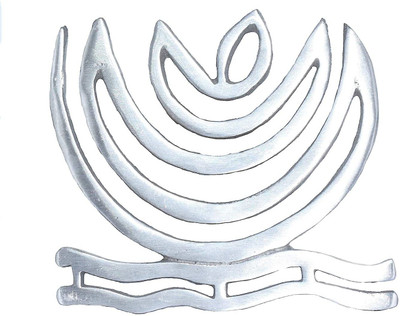 RUDRA DIVINE RUDRADIVINE Zinc Helix Vastu Dosh Remedies for North East Vastu Defect or Cornet Cuts Decorative Showpiece  -  12.7 cm(Aluminium, Silver)