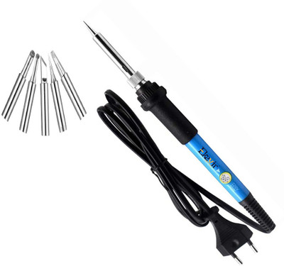 Charvik 60 Watt Soldering Iron With Adjestable Temprature Controller With 5 Pcs Extra Bit 60 W Temperature Controlled(Pointed Tip)