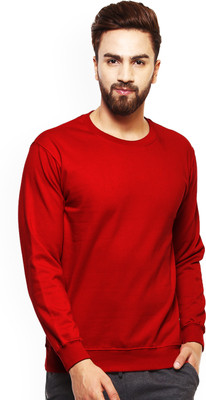 Leotude Full Sleeve Solid Men Sweatshirt