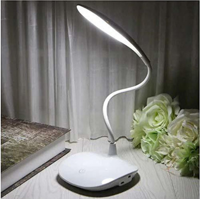 avnish Led Table Lamp with touch sensor Emergency Rechargeable Table Lamp (pack of 1) Study Lamp(30 cm, White)