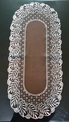 SHRI MAHAVIR IMPEX Brown 80 cm Table Runner(Vinyl)