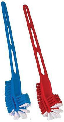 GPM Double Side Cleaning Brush with Holder with Holder  (Multicolor) Plastic Wet and Dry Brush(Multicolor, 2 Units)