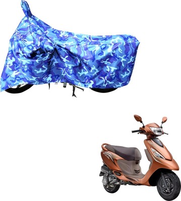 MOTOTRANCE Waterproof Two Wheeler Cover for TVS(Scooty Zest 110, Blue)